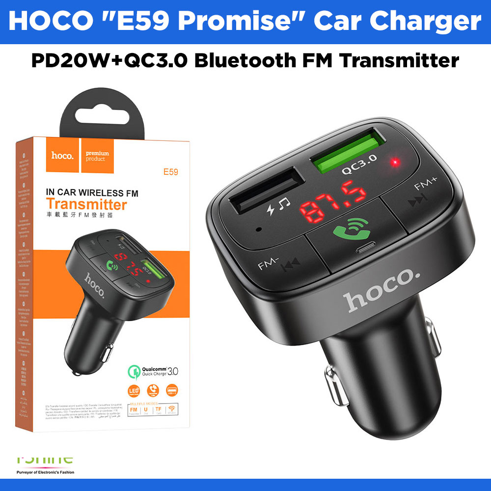 Buy Bulk HOCO E59 Promise QC3.0 Car Charger at Wholesale Price in UK