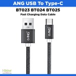 ANG BT023 BT024 BT025 USB To Type-C Fast Charging Data Cable