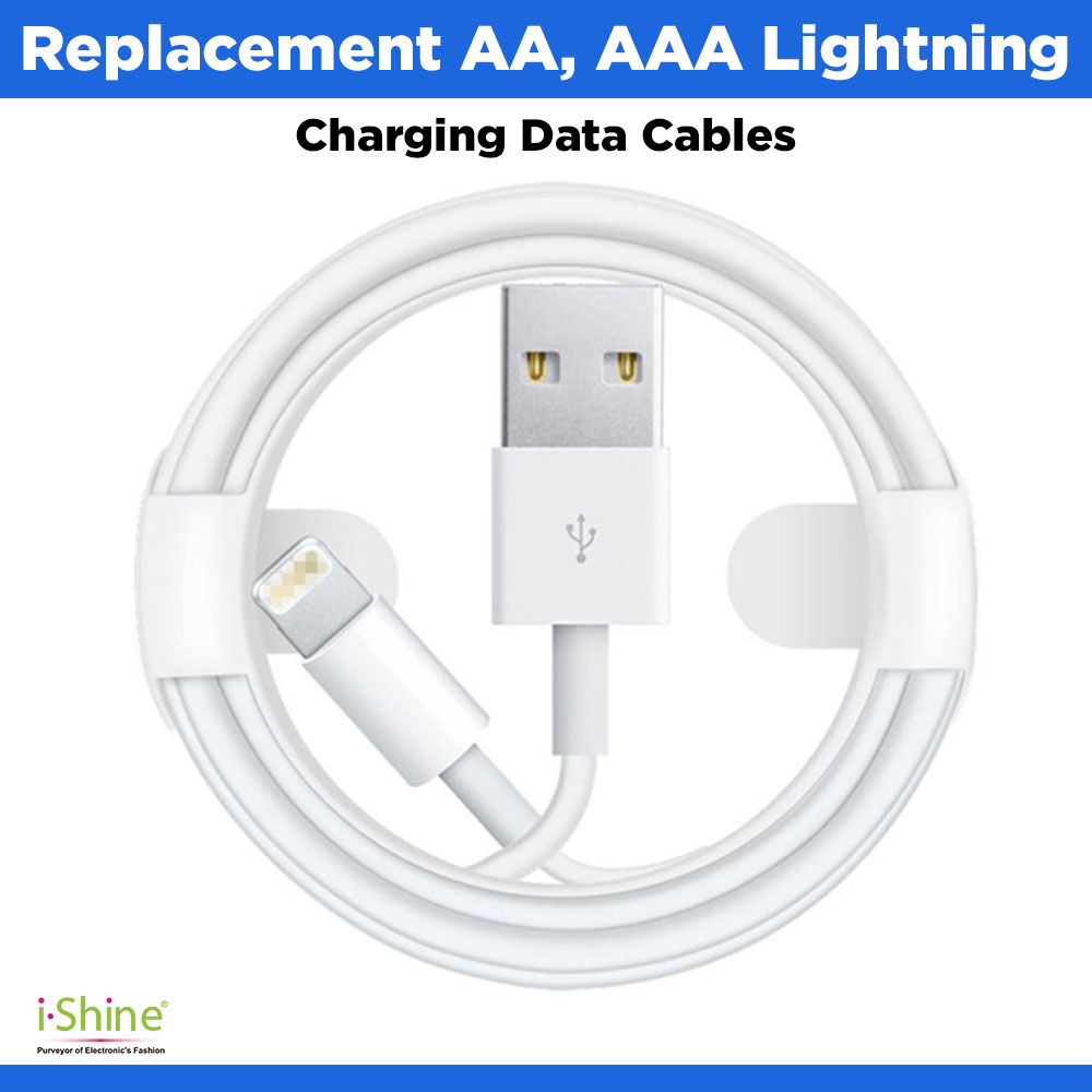 Replacement AA, AAA Lightning Charging Data Cables