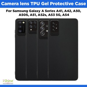 Camera lens Black TPU Gel Protective Case For Samsung Galaxy A Series A40, A41, A42, A50, A50S, A51, A52s, A53 5G, A54 5G, A55