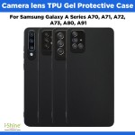 Camera lens Black TPU Gel Protective Case For Samsung Galaxy A Series A70, A71, A72, A73, A80, A90