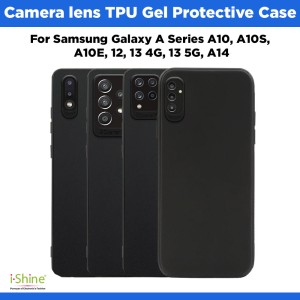 Camera lens Black TPU Gel Protective Case For Samsung Galaxy A Series A10, A10S, A10E, 12, 13 4G, 13 5G, A14