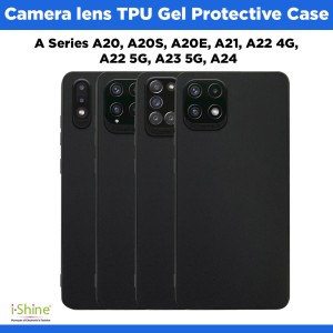 Camera lens Black TPU Gel Protective Case For Samsung Galaxy A Series A20, A20S, A20E, A21, A22 4G, A22 5G, A23 5G, A24, A25