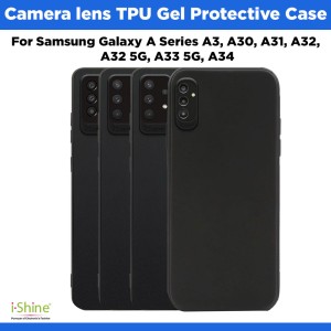 Camera lens Black TPU Gel Protective Case For Samsung Galaxy A Series A3, A30, A31, A32, A32 5G, A33 5G, A34