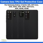 Camera lens Black TPU Gel Protective Case For Samsung Galaxy A Series A01, A01 Core, A02, A02s, A03, A03s, A03 Core, A04, A04S, A04E