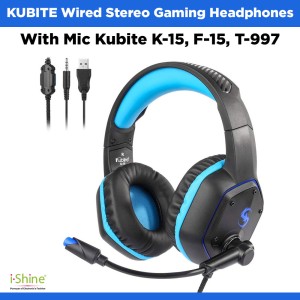 KUBITE Wired Stereo Gaming Headphones With Mic Kubite K-15, F-15, T-997