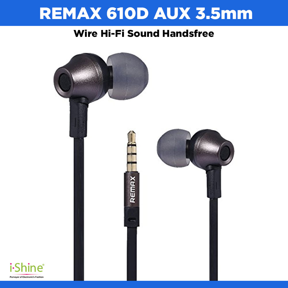 REMAX 610D AUX 3.5mm Wire Hi-Fi Sound Handsfree