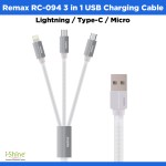 Remax RC-094 3 in 1 USB Charging Cable Lightning / Type-C / Micro