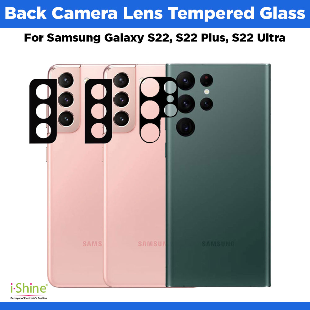 Back Camera Lens Tempered Glass Compatible For Samsung Galaxy S22, S22 Plus, S22 Ultra