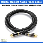 Digital Optical Audio Fiber Cable For Home Theatre, Sound Bar And PlayStation