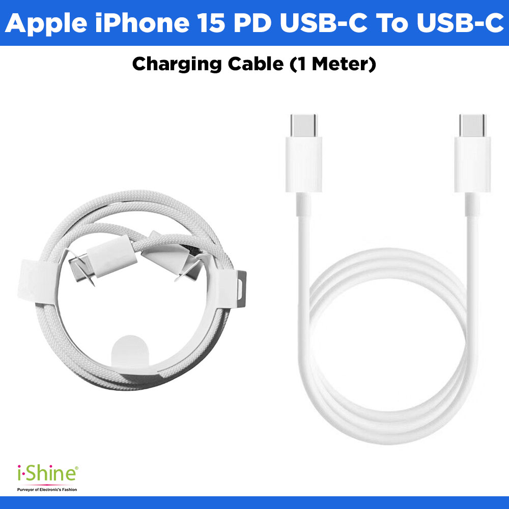 Apple iPhone 15 PD USB-C To USB-C Charging Cable (1 Meter)