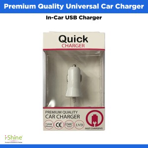 Premium Quality Universal Fast Car Charger, In-Car USB Charger