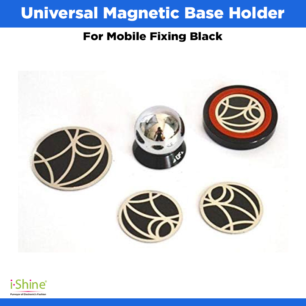 Universal Magnetic Base Holder For Mobile Fixing Black