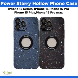 Power Starry Hollow Phone Case For iPhone 15 Series iPhone 15, 15 Plus, 15 Pro, 15 Pro Max