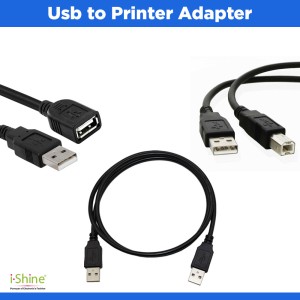 USB To Printer Adapter Cable - Black