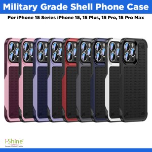 Military Grade Shell Phone Case Compatible For iPhone 15 Series iPhone 15, 15 Plus, 15 Pro, 15 Pro Max