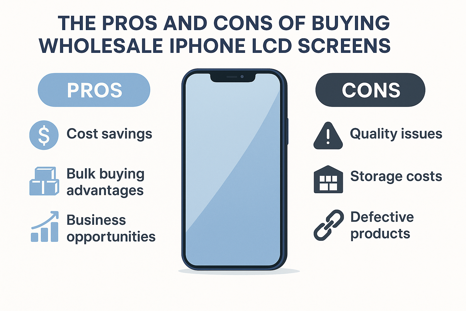 The Pros and Cons of Buying Wholesale iPhone LCD Screens