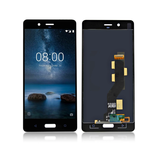 Replacement LCD Screen Display and Touch for Nokia 8 Black - No Frame