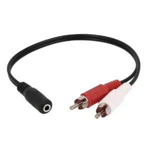 Female Aux to 2 RCA Cable - 1.5m