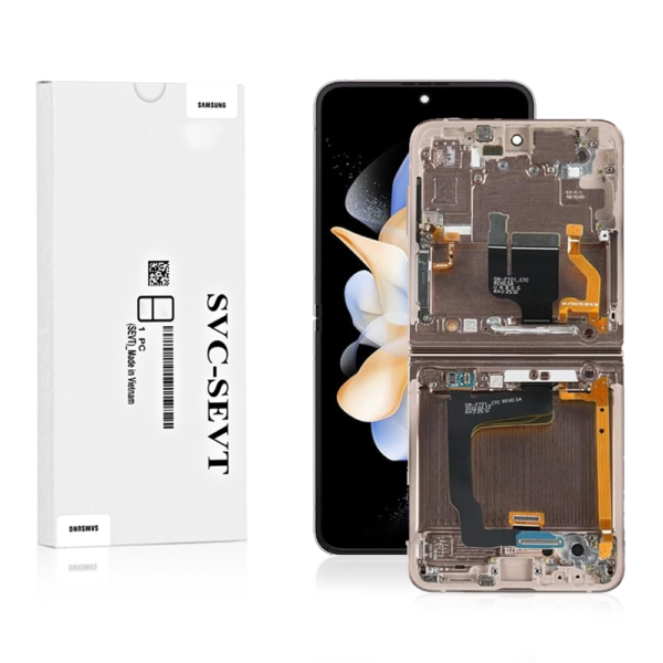 Genuine LCD Screen For Samsung Galaxy Z FLIP 4 (F721) With Frame and  Touchpad - Pink Gold  (GH82-30239C)
