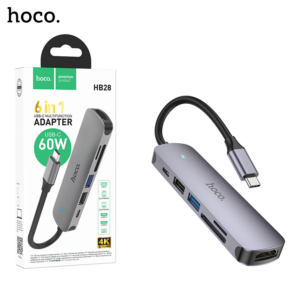 HOCO HB28 Type C Hub 6 in 1 Multiport Adapter 100W