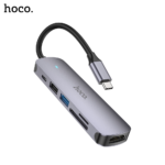 HOCO HB28 Type C Hub 6 in 1 Multiport Adapter 60W - Image 2