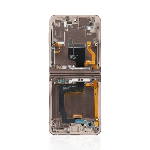 10C Genuine LCD Screen For Samsung Galaxy Z FLIP 4 F721 With Frame and Touchpad Pink Gold GH82 30239C iShine Trade T/A Boltify Limited