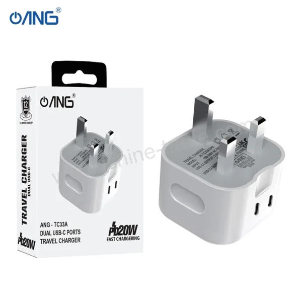 ANG TC33A - PD 35W Dual USB C Ports Adaptor