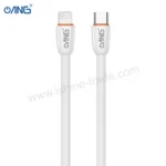 11B ANG E108 Lightning TO USB-C Soft Cable 1M 2.1A White