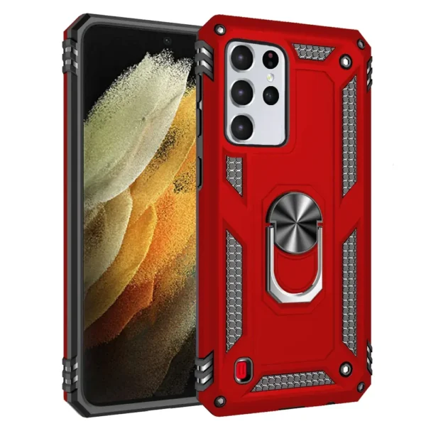 11C Slim Shockproof Ring Armor Stand Phone Case for Samsung Galaxy S21 Ultra G998B