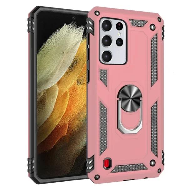 11D Slim Shockproof Ring Armor Stand Phone Case for Samsung Galaxy S21 Ultra G998B