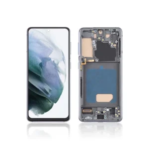 128A Replacement LCD Screen For Samsung Galaxy S21 G991B Black With Frame