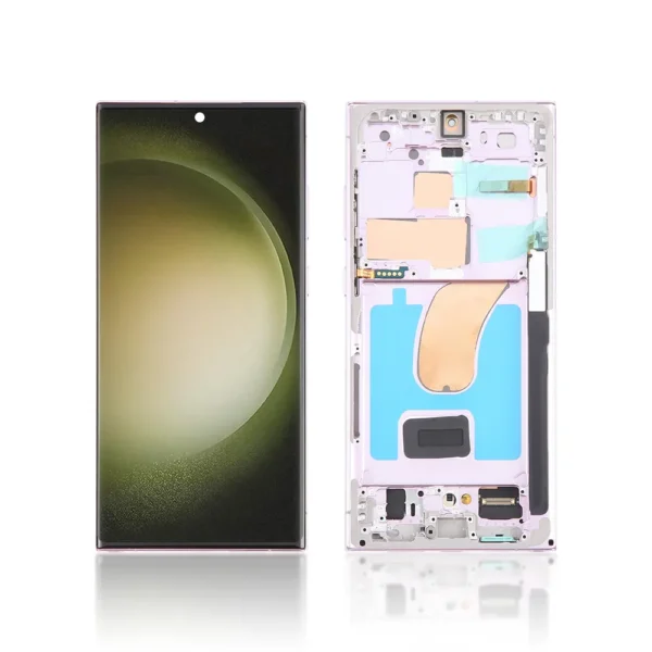 134B Replacement OLED LCD Screen For Samsung Galaxy S23 Ultra S918B With Frame