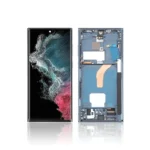 136B Replacement OLED LCD Screen For Samsung Galaxy S22 Ultra S908B With Frame