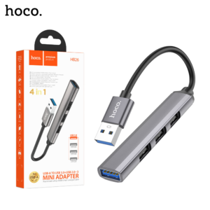 HOCO HB26 4 IN 1 TYPE-C TO USB3.0+USB2.0*3 Adapter