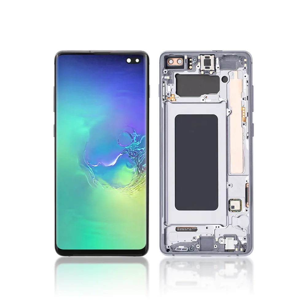 143A Replacement OLED LCD Screen For Samsung Galaxy S10 Plus G975F Black With Frame Replacement OLED LCD Screen For Samsung Galaxy S10 Plus