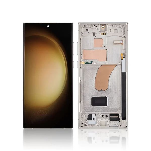 147B Pull Out A Grade Replacement LCD Screen For Samsung Galaxy S23 Ultra S918B With Frame