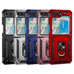 Slim Shockproof Ring Armor Stand Phone Case for Samsung Galaxy Z Flip 6 (F741B)
