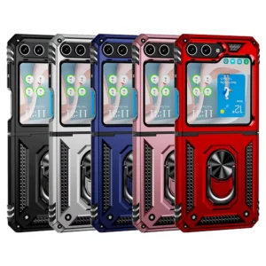 Slim Shockproof Ring Armor Stand Phone Case for Samsung Galaxy Z Flip 6 (F741B)