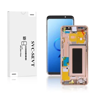 155A Genuine LCD Screen For Samsung Galaxy S9 G960F With Frame Sunrise Gold
