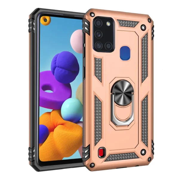 15C Slim Shockproof Ring Armor Stand Phone Case for Samsung Galaxy A21s A217F