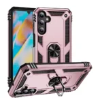 15E Slim Shockproof Ring Armor Stand Phone Case for Samsung Galaxy A35 Rose Gold