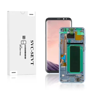 163A Genuine LCD Screen For Samsung Galaxy S8 Plus G955 With Frame Coral Blue