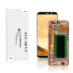 167A Genuine LCD Screen For Samsung Galaxy S8 G950F With Frame Maple Gold