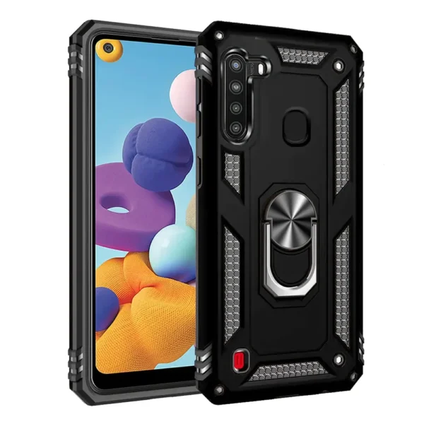 16C Slim Shockproof Ring Armor Stand Phone Case for Samsung Galaxy A21 A215U