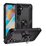 17D Slim Shockproof Ring Armor Stand Phone Case for Samsung Galaxy A56 Black