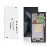 180A Genuine LCD Screen For Samsung Galaxy S24 Ultra S928B With Frame Titanium Black