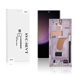 185A Genuine LCD Screen For Samsung Galaxy S23 Ultra S918B With Frame Lavender