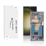 Genuine LCD Screen For Samsung Galaxy S23 Ultra S918B With Frame Green