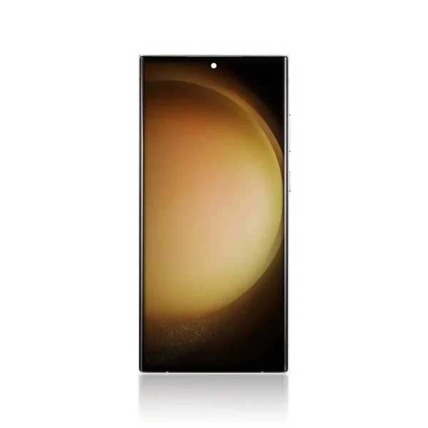 Genuine LCD Screen For Samsung Galaxy S23 Ultra S918B With Frame Cream